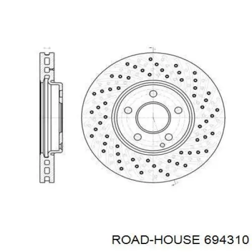 694310 Road House disco do freio dianteiro