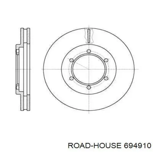 Передние тормозные диски 694910 Road House