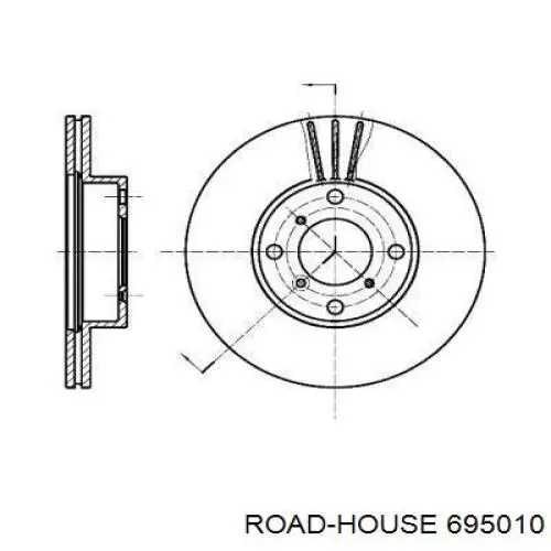 695010 Road House disco do freio dianteiro