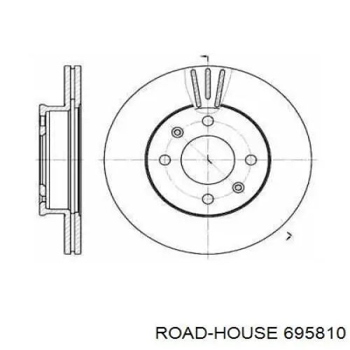 Freno de disco delantero 695810 Road House