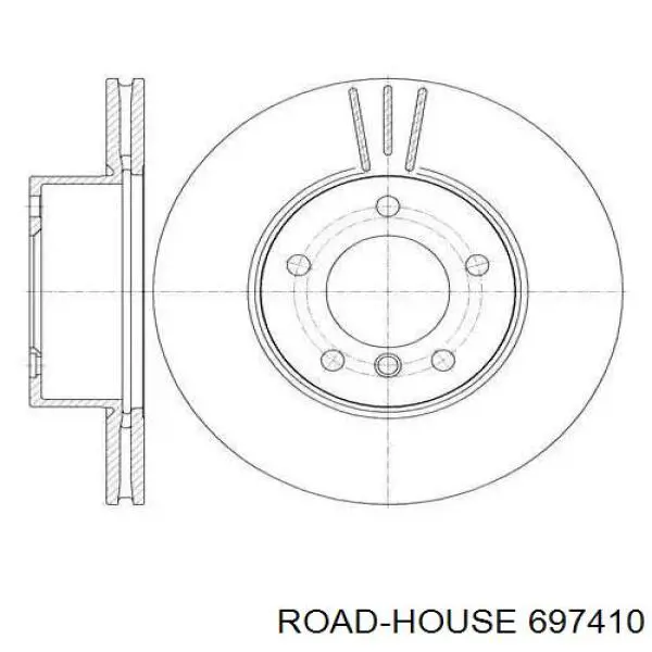 697410 Road House диск тормозной передний
