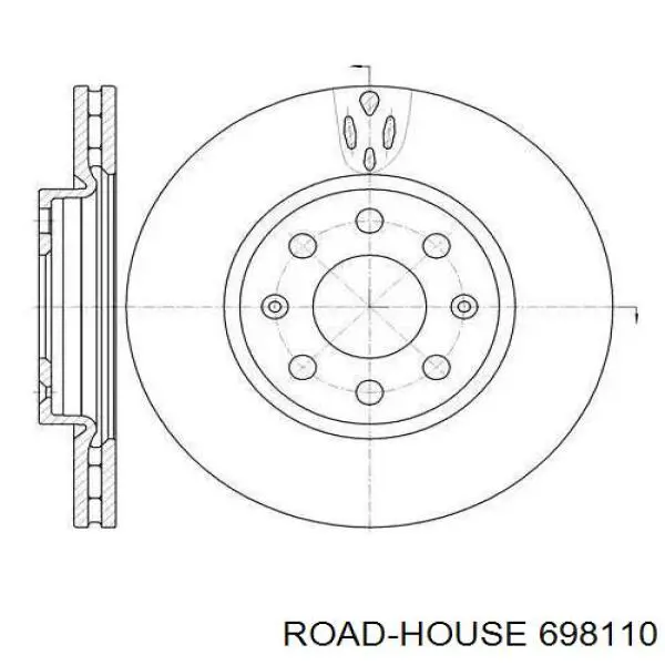 698110 Road House диск тормозной передний