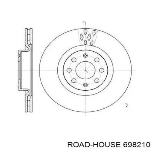 6982.10 Road House disco do freio dianteiro