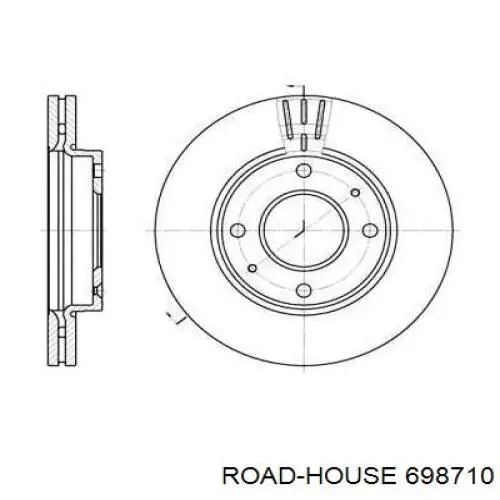 6987.10 Road House disco do freio dianteiro