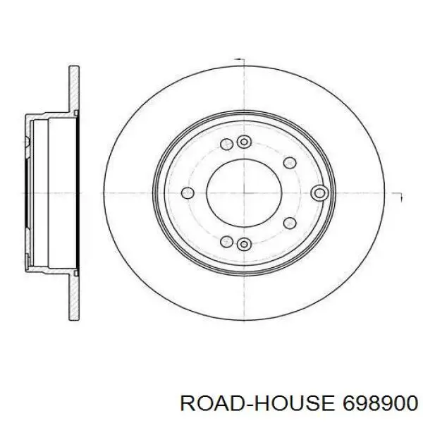 698900 Road House disco do freio traseiro