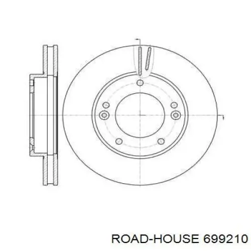 699210 Road House disco do freio dianteiro