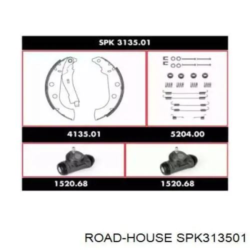 Задние барабанные колодки SPK313501 Road House