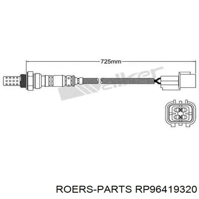 Датчик кислорода после катализатора RP96419320 RoerS-Parts