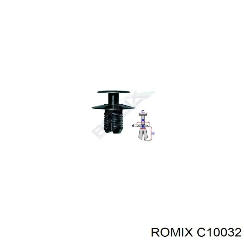 C10032 Romix Крепление утеплителя капота