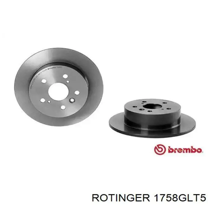 Купить 1758GLT5 Rotinger Диск тормозной задний
