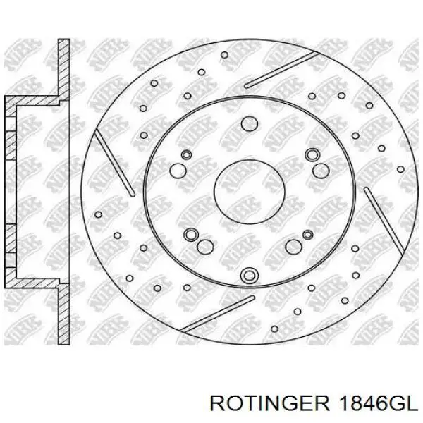Купить 1846GL Rotinger Диск тормозной задний