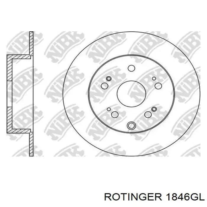 Задний тормозной диск Rotinger 1846GL цена, от 54.00 USD