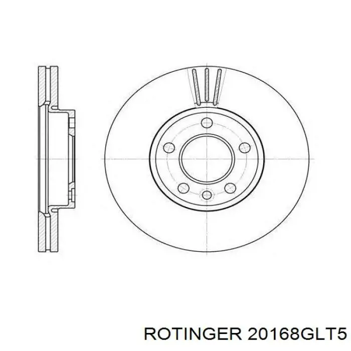 20168GLT5 Rotinger Диск тормозной передний