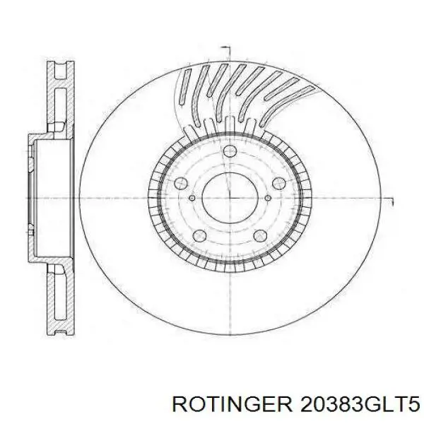 20383GLT5 Rotinger Диск тормозной передний
