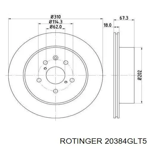 20384GLT5 Rotinger Дисковый тормоз