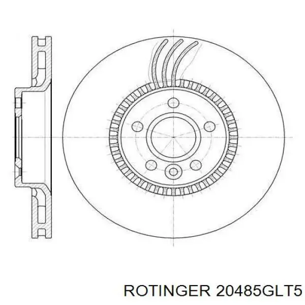 Передние тормозные диски 20485GLT5 Rotinger