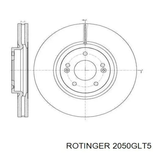 Купить 2050GLT5 Rotinger Ротор тормозной