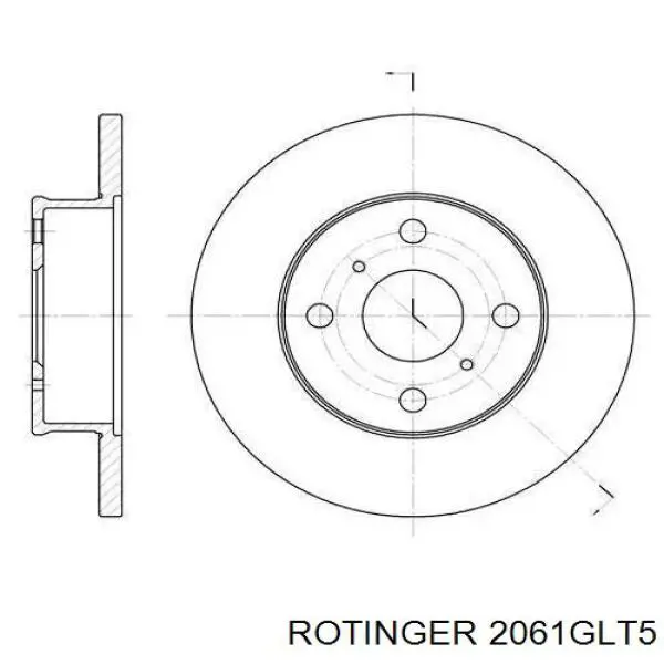 2061GLT5 Rotinger диск тормозной передний