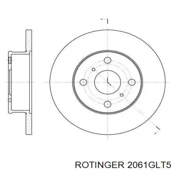 2061GLT5 Rotinger disco do freio dianteiro