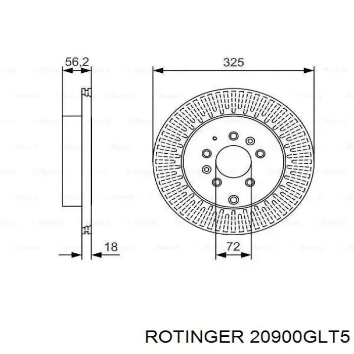 Тормозные диски 20900GLT5 Rotinger