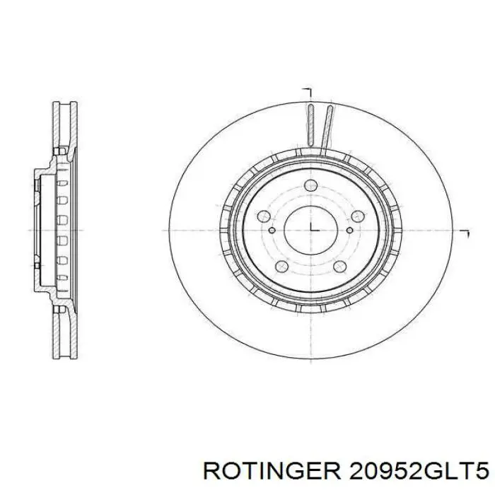 20952GLT5 Rotinger disco do freio dianteiro