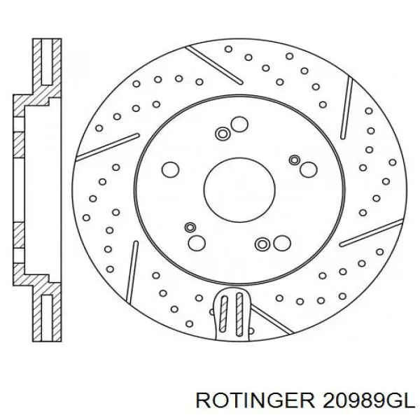 Тормоз дисковый передний Rotinger 20989GL цена, от 78.44 USD