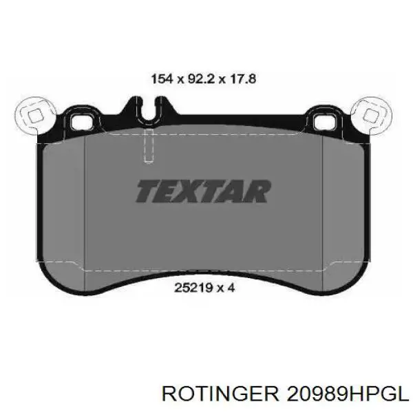 Тормоз дисковый передний Rotinger 20989HPGL цена, от 93.88 USD