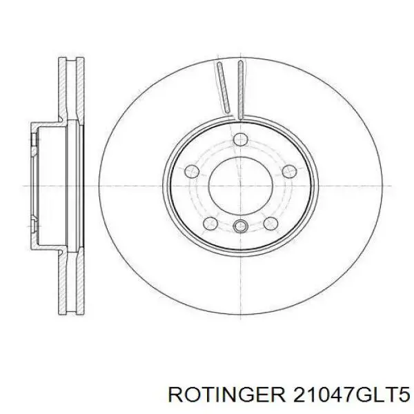 21047GLT5 Rotinger Диск тормозной передний