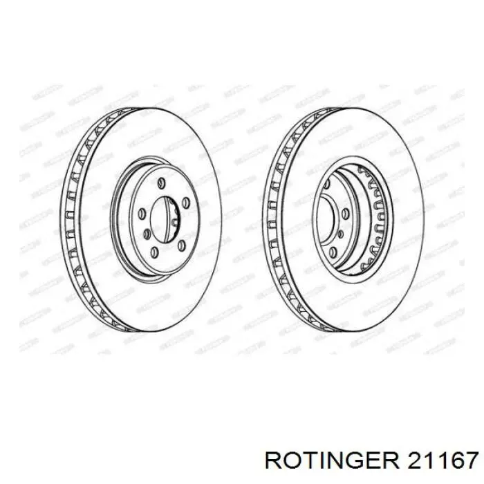 21167 Rotinger диск тормозной передний