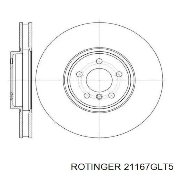 21167GLT5 Rotinger Диск тормозной передний