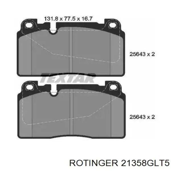 21358GLT5 Rotinger Диск тормозной передний
