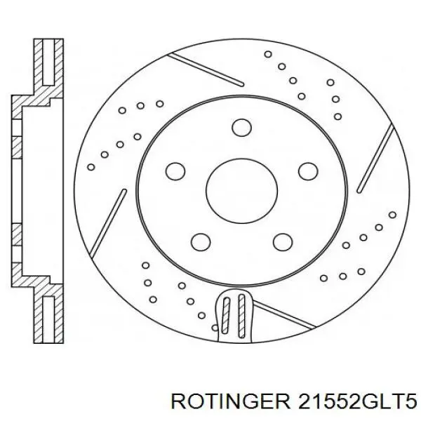 21552GLT5 Rotinger Диск тормозной передний