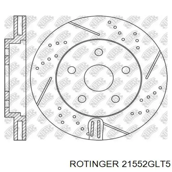 Передние тормозные диски 21552GLT5 Rotinger