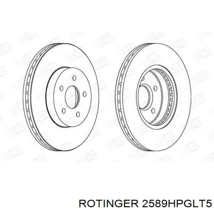 2589HPGLT5 Rotinger disco do freio dianteiro
