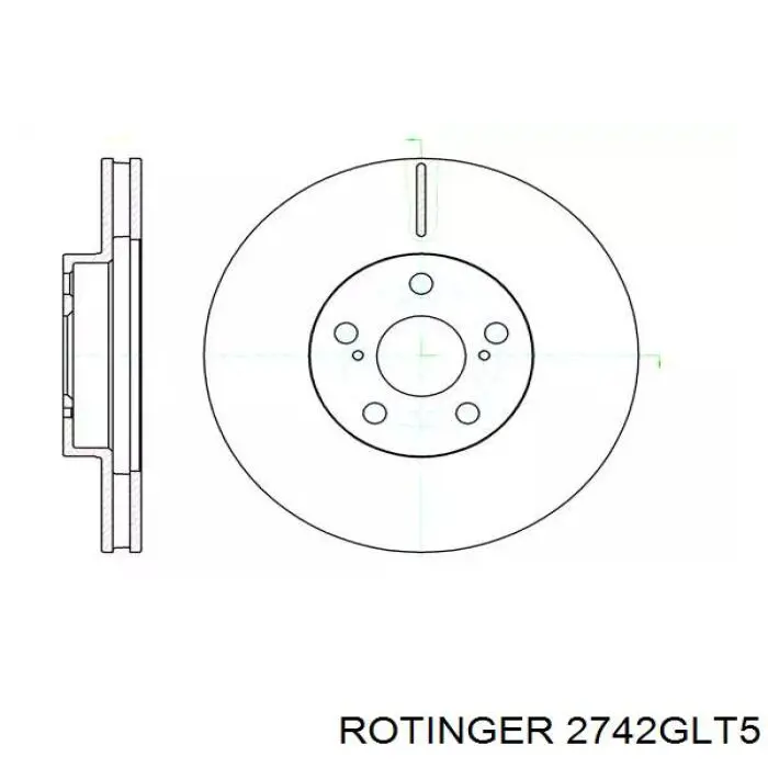 2742GLT5 Rotinger disco do freio dianteiro