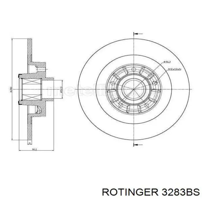3283BS Rotinger Дисковый тормоз