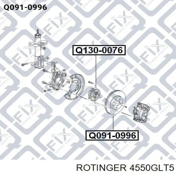 4550GLT5 Rotinger Диск тормозной передний