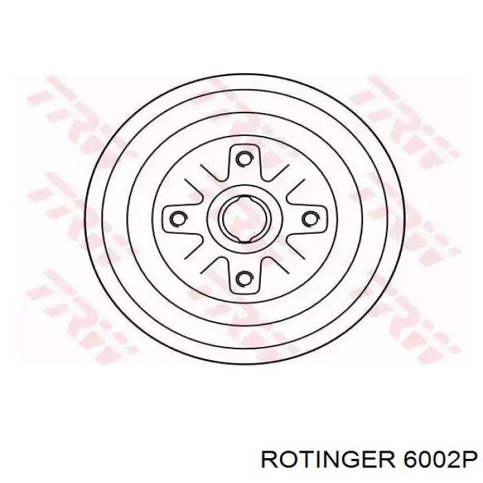 Тормозной барабан 6002P Rotinger