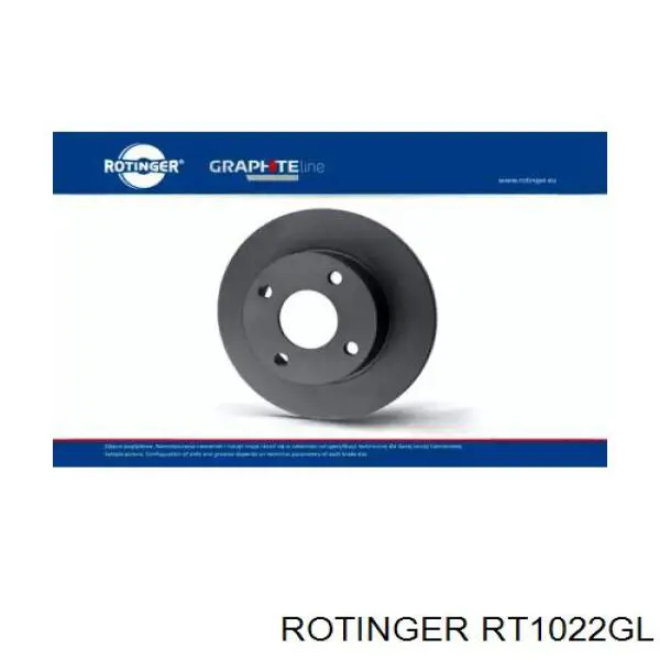 Передние тормозные диски RT1022GL Rotinger