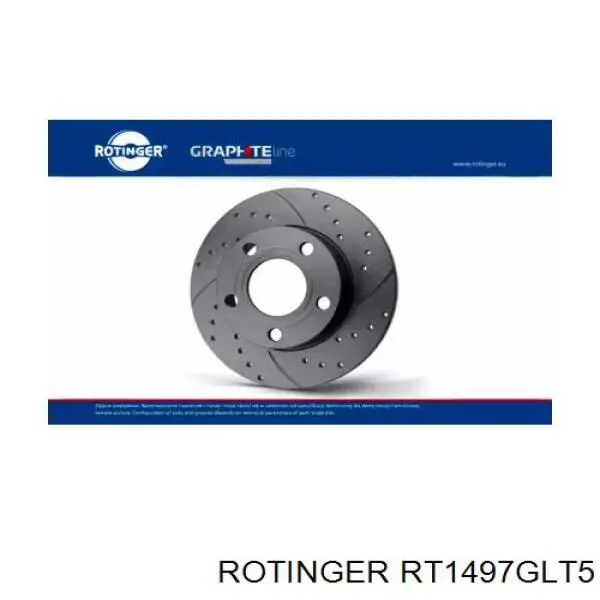Задний тормозной диск Rotinger RT1497GLT5 цена, от 47.21 USD