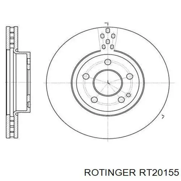 Тормоз дисковый передний Rotinger RT20155 цена, от 44.53 USD