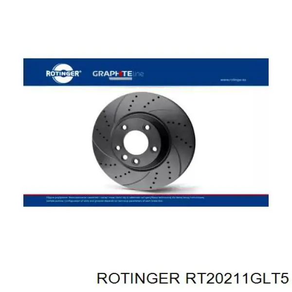 Передние тормозные диски RT20211GLT5 Rotinger