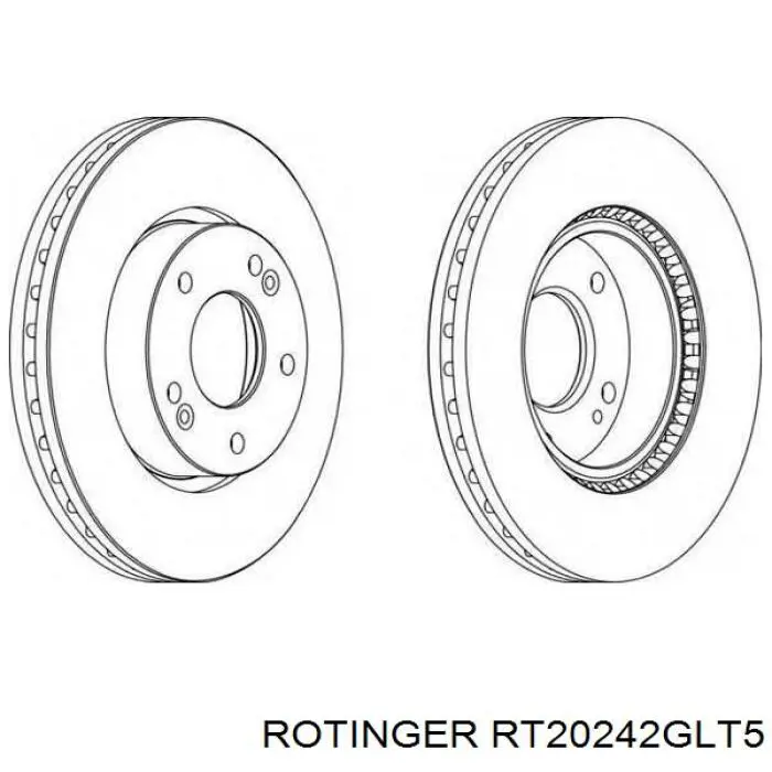 Тормоз дисковый передний Rotinger RT20242GLT5 цена, от 35.81 USD