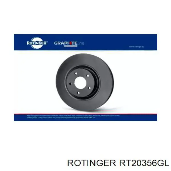 Диск тормозной задний Rotinger RT20356GL