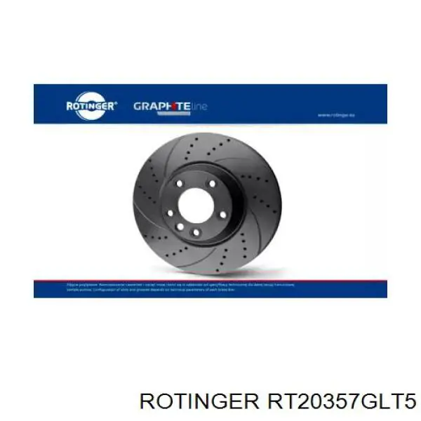 RT20357GLT5 Rotinger disco do freio traseiro