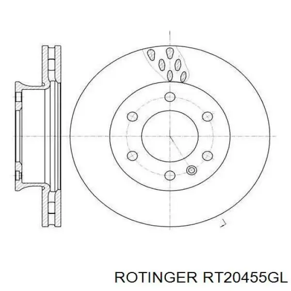 RT20455GL Rotinger Диск тормозной передний
