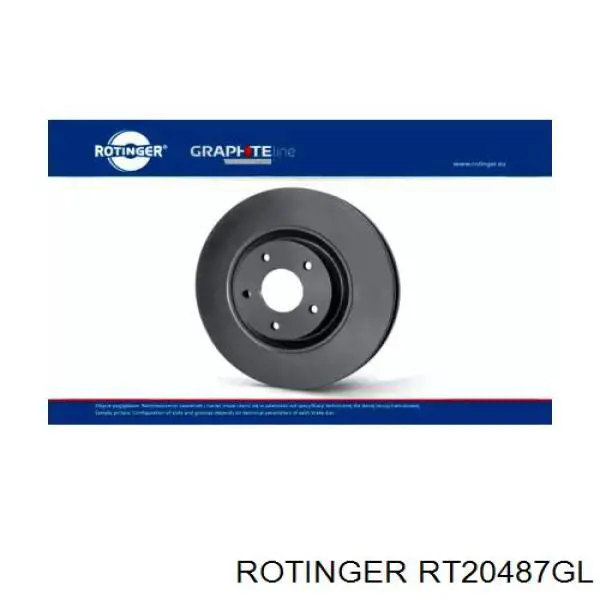 Передние тормозные диски RT20487GL Rotinger