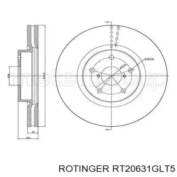 Тормоз дисковый передний Rotinger RT20631GLT5 цена, от 84.18 USD