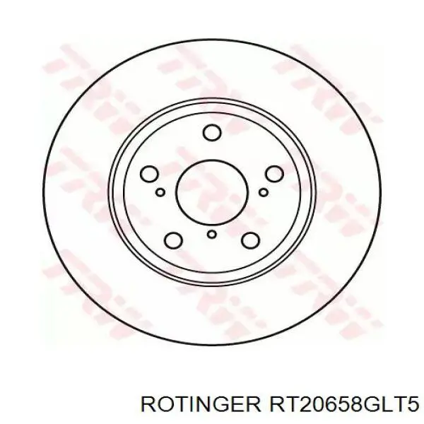 Передние тормозные диски RT20658GLT5 Rotinger