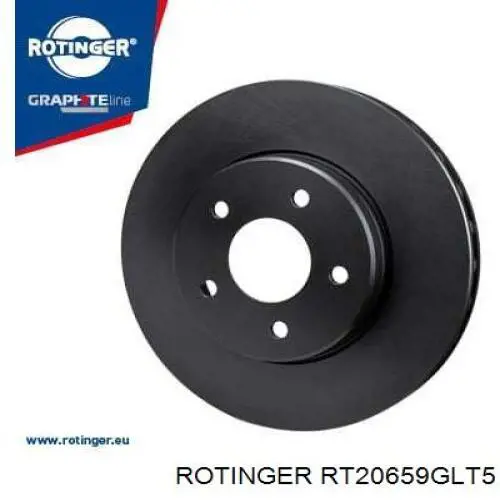 Диск тормозной передний Rotinger RT20659GLT5